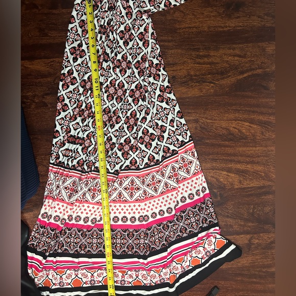 WHBM White House Black Market Maxi Dress Twist Front Batik Print Knit Sz: XS197D - Picture 6 of 11